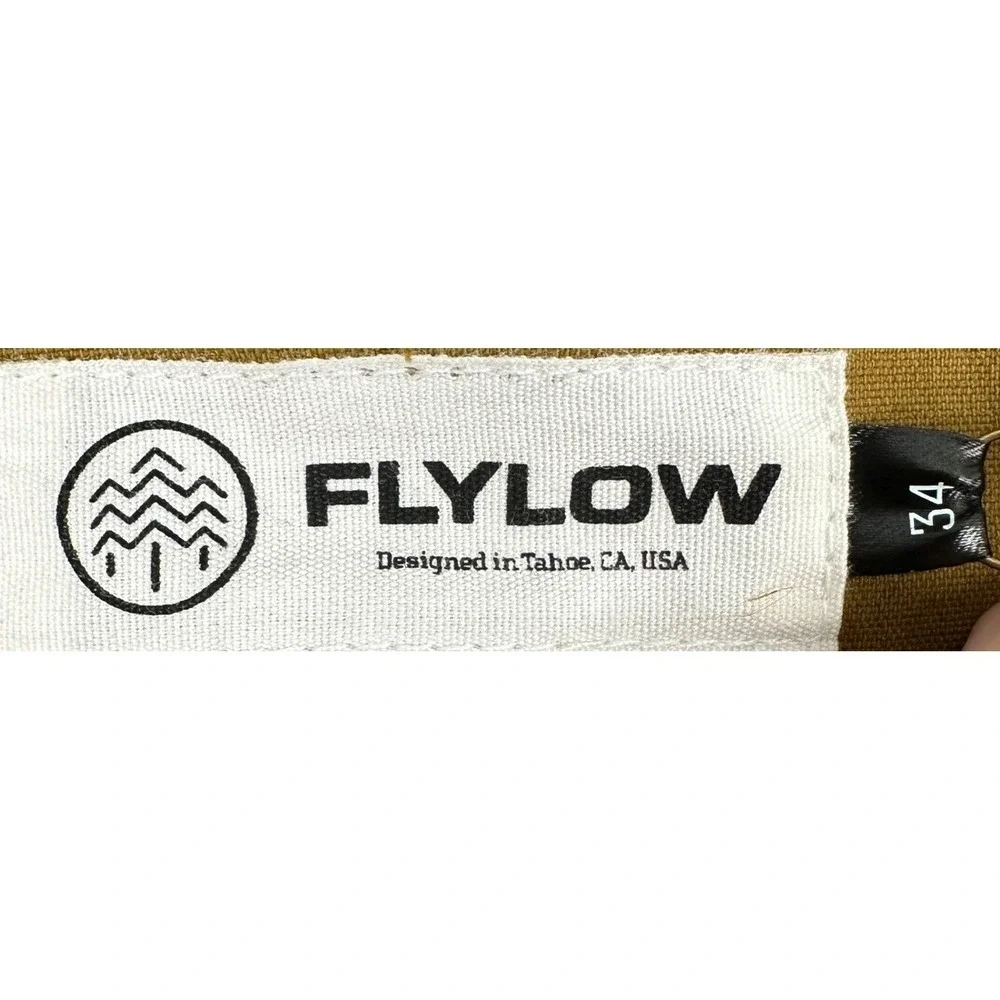 NEW Flylow Trailworks Shorts Men 34 Rye Brown Hiking Cargo Trail Outdoor Stretch